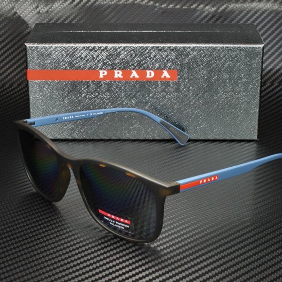 Prada Men's Havana and Grey Rubber Sunglasses! - Picture 1 of 4